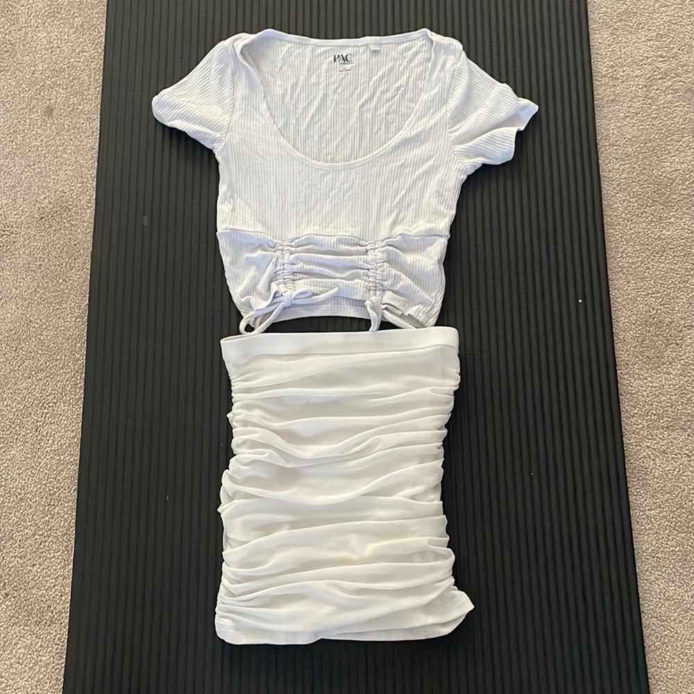 Pacsun crop top and princess polly pencil skirt set